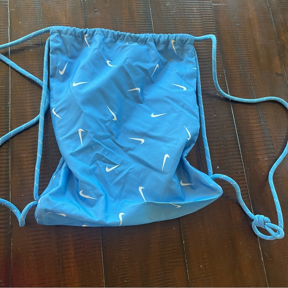 Nike Sky Blue Drawstring Backpack - image 2